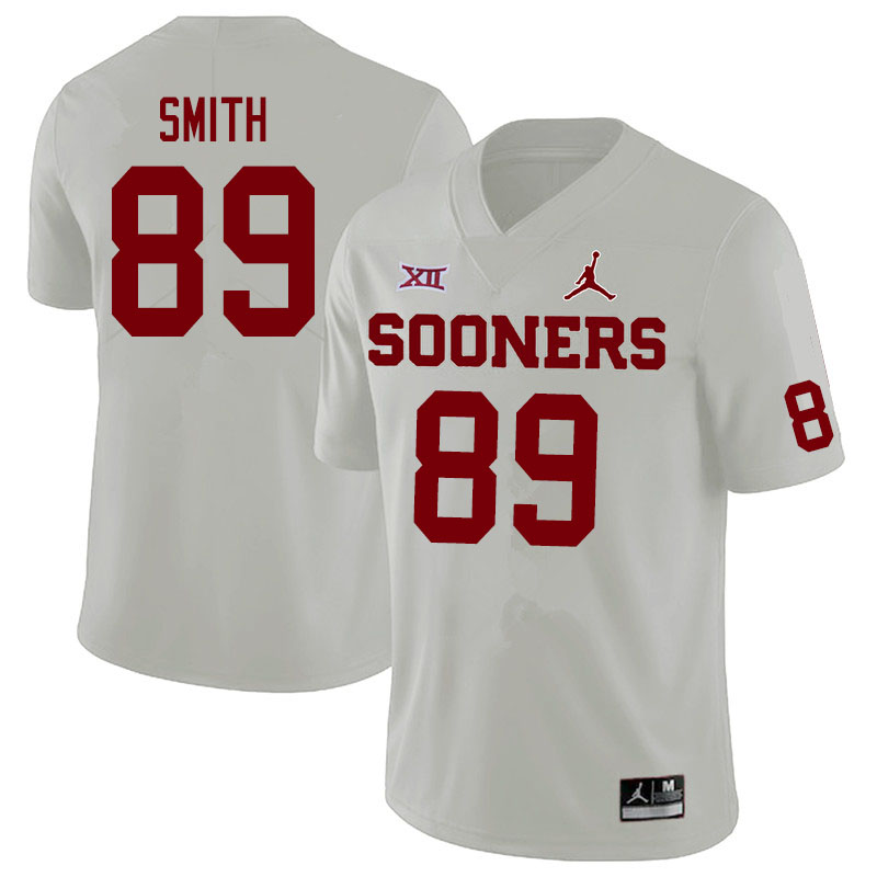 Oklahoma Sooners #89 Damon Smith College Football Jerseys Sale-White